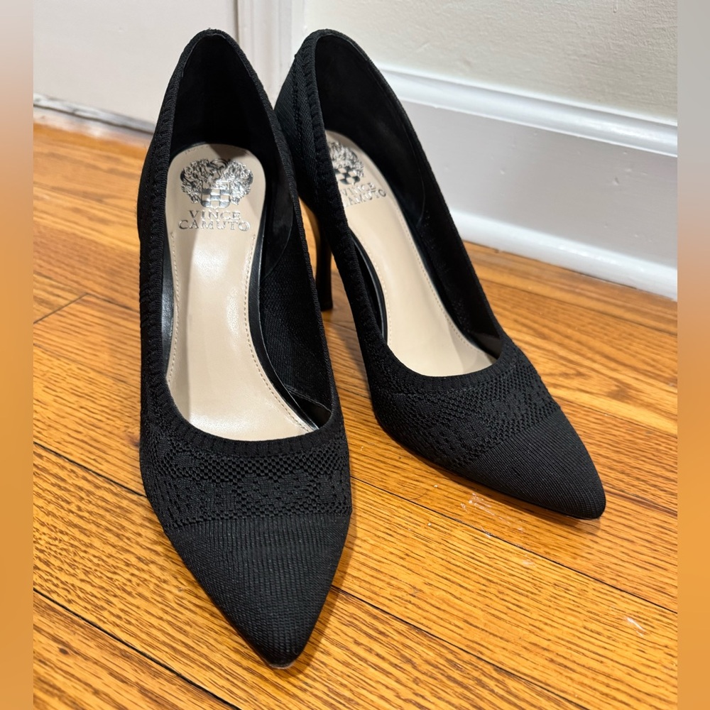 Vince Camuto Black Textured Heels